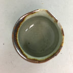 Japanese Ceramic Sake Cup Lipped Guinomi Sakazuki Vtg Pottery Gray GU731