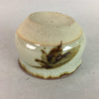 Japanese Ceramic Sake Cup Lipped Guinomi Sakazuki Vtg Pottery Gray GU731