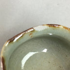 Japanese Ceramic Sake Cup Lipped Guinomi Sakazuki Vtg Pottery Gray GU731