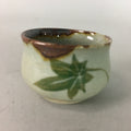 Japanese Ceramic Sake Cup Lipped Guinomi Sakazuki Vtg Pottery Gray GU731
