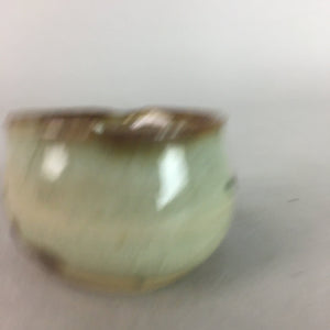 Japanese Ceramic Sake Cup Lipped Guinomi Sakazuki Vtg Pottery Gray GU732