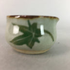 Japanese Ceramic Sake Cup Lipped Guinomi Sakazuki Vtg Pottery Gray GU734