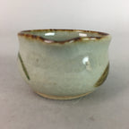 Japanese Ceramic Sake Cup Lipped Guinomi Sakazuki Vtg Pottery Gray GU734