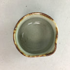 Japanese Ceramic Sake Cup Lipped Guinomi Sakazuki Vtg Pottery Gray GU734