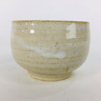 Japanese Ceramic Sake Cup Mino Ware Vtg Guinomi Ochoko White Glaze GU903