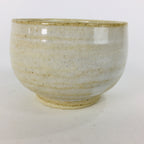 Japanese Ceramic Sake Cup Mino Ware Vtg Guinomi Ochoko White Glaze GU903