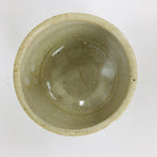 Japanese Ceramic Sake Cup Mino Ware Vtg Guinomi Ochoko White Glaze GU903