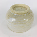 Japanese Ceramic Sake Cup Mino Ware Vtg Guinomi Ochoko White Glaze GU903
