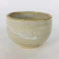 Japanese Ceramic Sake Cup Mino Ware Vtg Guinomi Ochoko White Glaze GU903