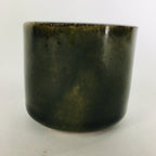 Japanese Ceramic Sake Cup Oribe Ware Vtg Guinomi Ochoko Green Glaze GU896
