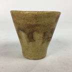 Japanese Ceramic Sake Cup Pottery Guinomi Sakazuki Ochoko Brown Drip Glaze G1