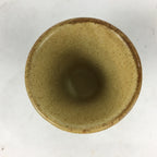 Japanese Ceramic Sake Cup Pottery Guinomi Sakazuki Ochoko Brown Drip Glaze G1
