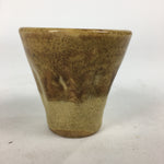 Japanese Ceramic Sake Cup Pottery Guinomi Sakazuki Ochoko Brown Drip Glaze G2