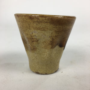Japanese Ceramic Sake Cup Pottery Guinomi Sakazuki Ochoko Brown Drip Glaze G3