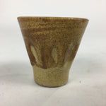 Japanese Ceramic Sake Cup Pottery Guinomi Sakazuki Ochoko Brown Drip Glaze G3
