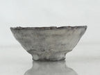 Japanese Ceramic Sake Cup Vtg Gray White Glaze Guinomi Ochoko Sakazuki G70