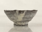 Japanese Ceramic Sake Cup Vtg Gray White Glaze Guinomi Ochoko Sakazuki G70