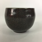 Japanese Ceramic Sake Cup Vtg Guinomi Ochoko Brown White Pottery GU972