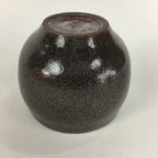 Japanese Ceramic Sake Cup Vtg Guinomi Ochoko Brown White Pottery GU972