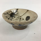 Japanese Ceramic Sake Cup Vtg Guinomi Sakazuki Ochoko Kanji Design GU982