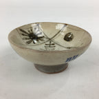 Japanese Ceramic Sake Cup Vtg Guinomi Sakazuki Ochoko Kanji Design GU983