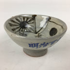 Japanese Ceramic Sake Cup Vtg Guinomi Sakazuki Ochoko Kanji Design GU984