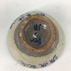Japanese Ceramic Sake Cup Vtg Guinomi Sakazuki Ochoko Kanji Design GU985