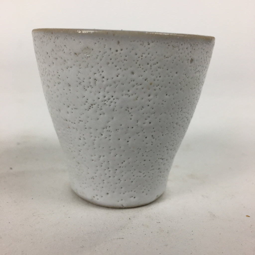 Japanese Ceramic Sake Cup Vtg Guinomi Sakazuki Ochoko Kanji Design GU990
