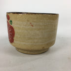 Japanese Ceramic Sake Cup Vtg Hand drawn Guinomi Sakazuki Ochoko Plum Blossom G7