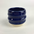 Japanese Ceramic Sake Cup Vtg Pottery Blue Glaze Guinomi Ochoko G49