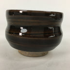 Japanese Ceramic Sake Cup Vtg Pottery Brown Glaze Guinomi Ochoko G31