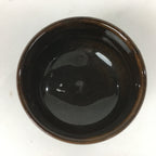 Japanese Ceramic Sake Cup Vtg Pottery Brown Glaze Guinomi Ochoko G31