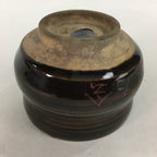 Japanese Ceramic Sake Cup Vtg Pottery Brown Glaze Guinomi Ochoko G31