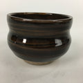 Japanese Ceramic Sake Cup Vtg Pottery Brown Glaze Guinomi Ochoko G31