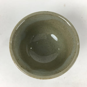 Japanese Ceramic Sake Cup Vtg Pottery Gray Color Guinomi Ochoko G40
