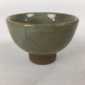 Japanese Ceramic Sake Cup Vtg Pottery Gray Color Guinomi Ochoko G40