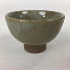 Japanese Ceramic Sake Cup Vtg Pottery Gray Color Guinomi Ochoko G40
