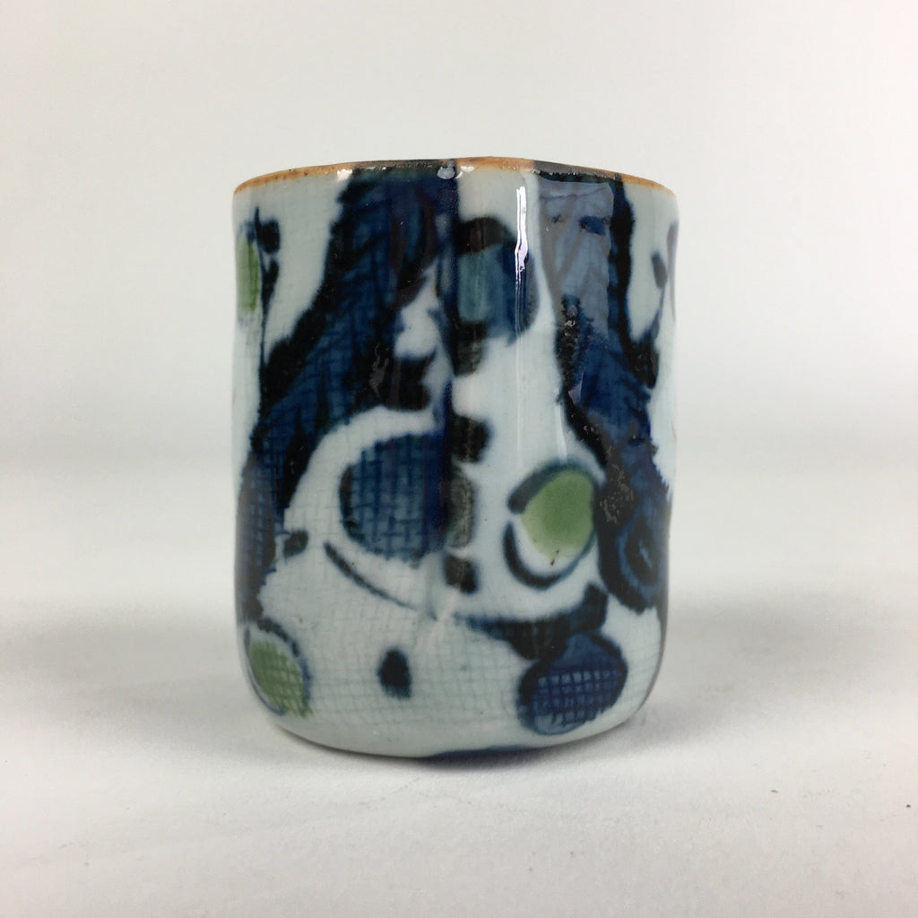 Japanese Ceramic Sake Cup Vtg Pottery Guinomi Ochoko Plum Blossom G55