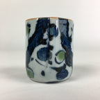 Japanese Ceramic Sake Cup Vtg Pottery Guinomi Ochoko Plum Blossom G55