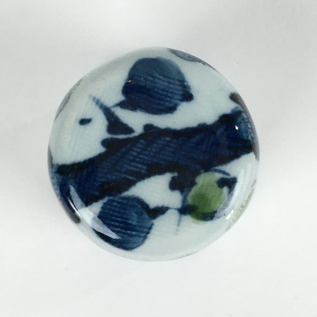 Japanese Ceramic Sake Cup Vtg Pottery Guinomi Ochoko Plum Blossom G55