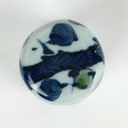 Japanese Ceramic Sake Cup Vtg Pottery Guinomi Ochoko Plum Blossom G55