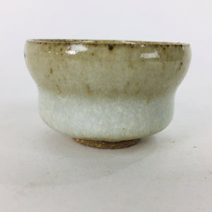 Japanese Ceramic Sake Cup Vtg Pottery Guinomi Ochoko White Glaze GU915