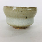 Japanese Ceramic Sake Cup Vtg Pottery Guinomi Ochoko White Glaze GU915