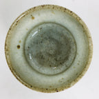 Japanese Ceramic Sake Cup Vtg Pottery Guinomi Ochoko White Glaze GU915