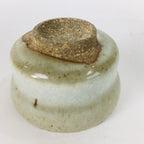 Japanese Ceramic Sake Cup Vtg Pottery Guinomi Ochoko White Glaze GU915