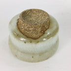 Japanese Ceramic Sake Cup Vtg Pottery Guinomi Ochoko White Glaze GU915