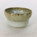 Japanese Ceramic Sake Cup Vtg Pottery Guinomi Ochoko White Glaze GU915