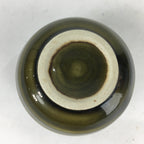 Japanese Ceramic Sake Cup Vtg Pottery Guinomi Sakazuki Ochoko Green Stripe G5