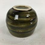 Japanese Ceramic Sake Cup Vtg Pottery Guinomi Sakazuki Ochoko Green Stripe G5