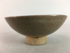 Japanese Ceramic Sake Cup Vtg Pottery Kanji Dot Design Guinomi Sakazuki GU471